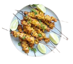 Chicken Satay On Skewers 