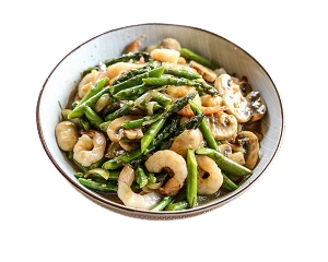 King Prawn With Chinese Mushrooms 